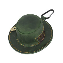 Porte-clés en cuir de vache véritable, porte-monnaie,-Vert