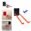 2Sets Wall Mounted Garage Tool Hangers Heavy-Orange and red 2