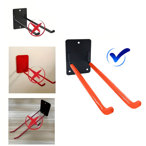 2Sets Wall Mounted Garage Tool Hangers Heavy-Orange and red 1