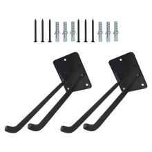 Pack of 2 Heavy Duty 10Inch Wall Mount Garage Hooks for-Black