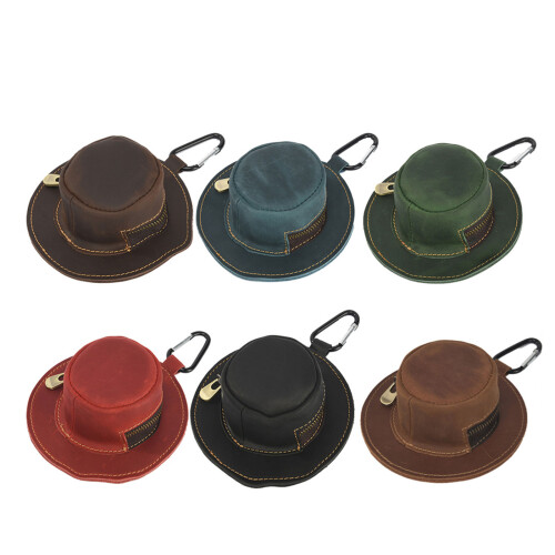 Porte-clés en cuir de vache véritable, porte-monnaie,-Vert 1