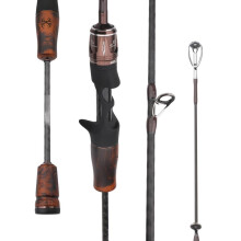 Fishing rod, trout fishing rod made of carbon fiber, super soft, with solid wood handle Fishing equipment (1.8m) Ref: 8345