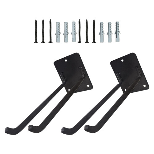 2 ensembles de cintres à outils de Garage muraux robustes,-Noir