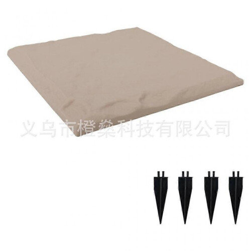(4 Pcs Beige Square)Stake Down Stepping Stones, Non-Slip Stake Down Stepping Stones Square Outdoor