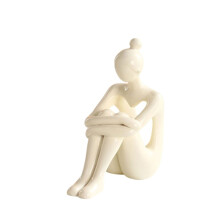 Figurine abstraite de Styles nordiques, Sculpture-Blanc crème 4