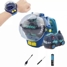 (Dinosaur Blue)Watch Remote Control Car Toy, 2025 New Remote Control Watch Car for Kids