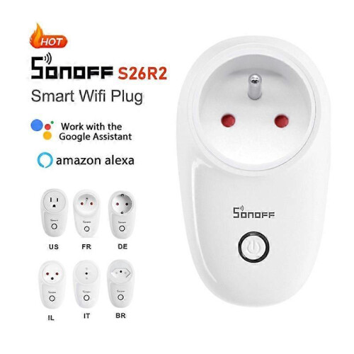 (2 pieces)Sonoff S26R2 S26 R2 WiFi 16A Smart Socket Plug Real Timer Switch Remote 1