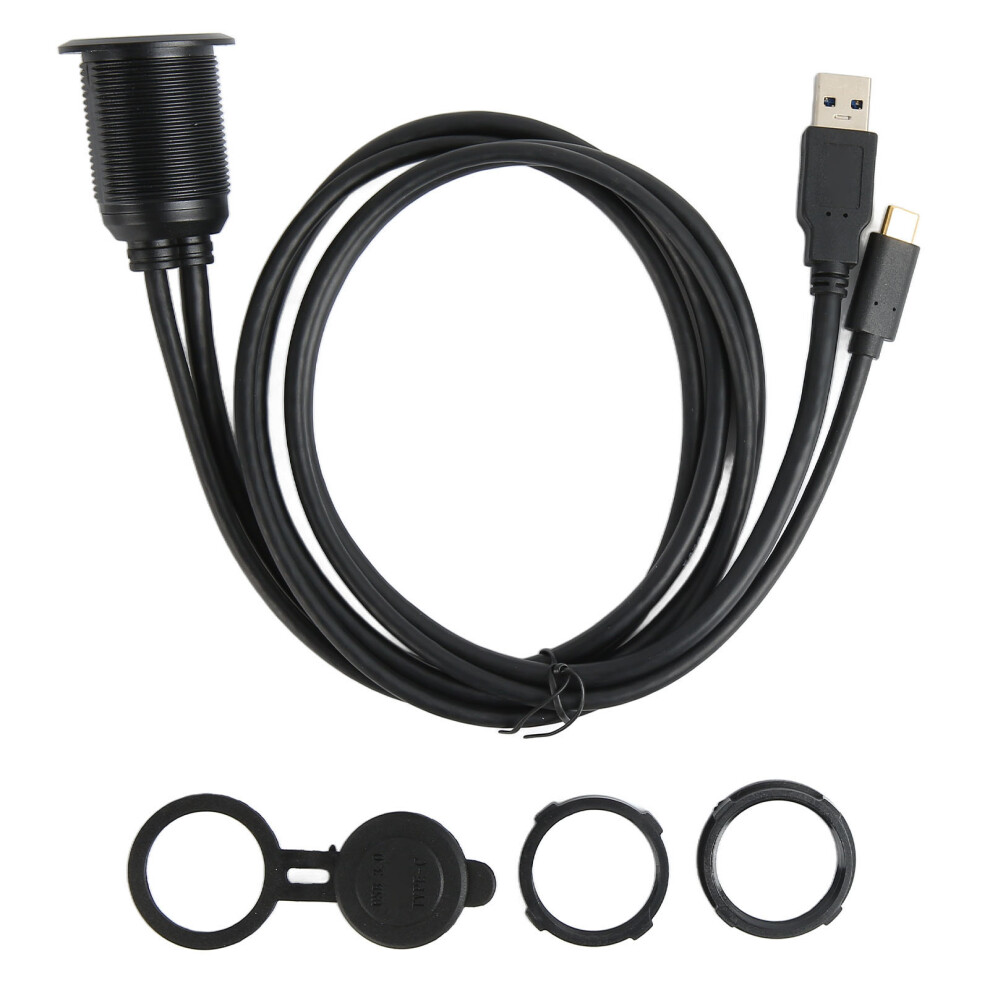 Usb Female Extension Cable With Aux Panel Mount For Car Dashboard Flush Mount High Speed Data Transfer Extension Cable Waterproof Dash Mount Compatibl 9486358970621