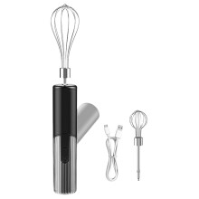 Detachable Stainless Steel Whisks Electric Handheld Mixer-Black