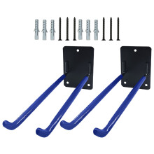 Set van 2 zware 10 inch garagehaken voor-Koningsblauw