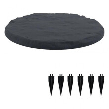 (4 Pcs Blue Round)Stake Down Stepping Stones, Non-Slip Stake Down Stepping Stones Square Outdoor