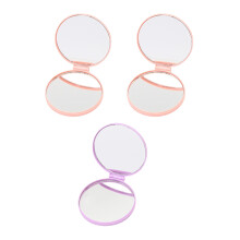 Makeup Artist-verktøy, bryllupsgave til bursdag, jul, thanksgiving, plastprodusert kompakt sminkespeil med sammenleggbart sminkespeil, 3 deler