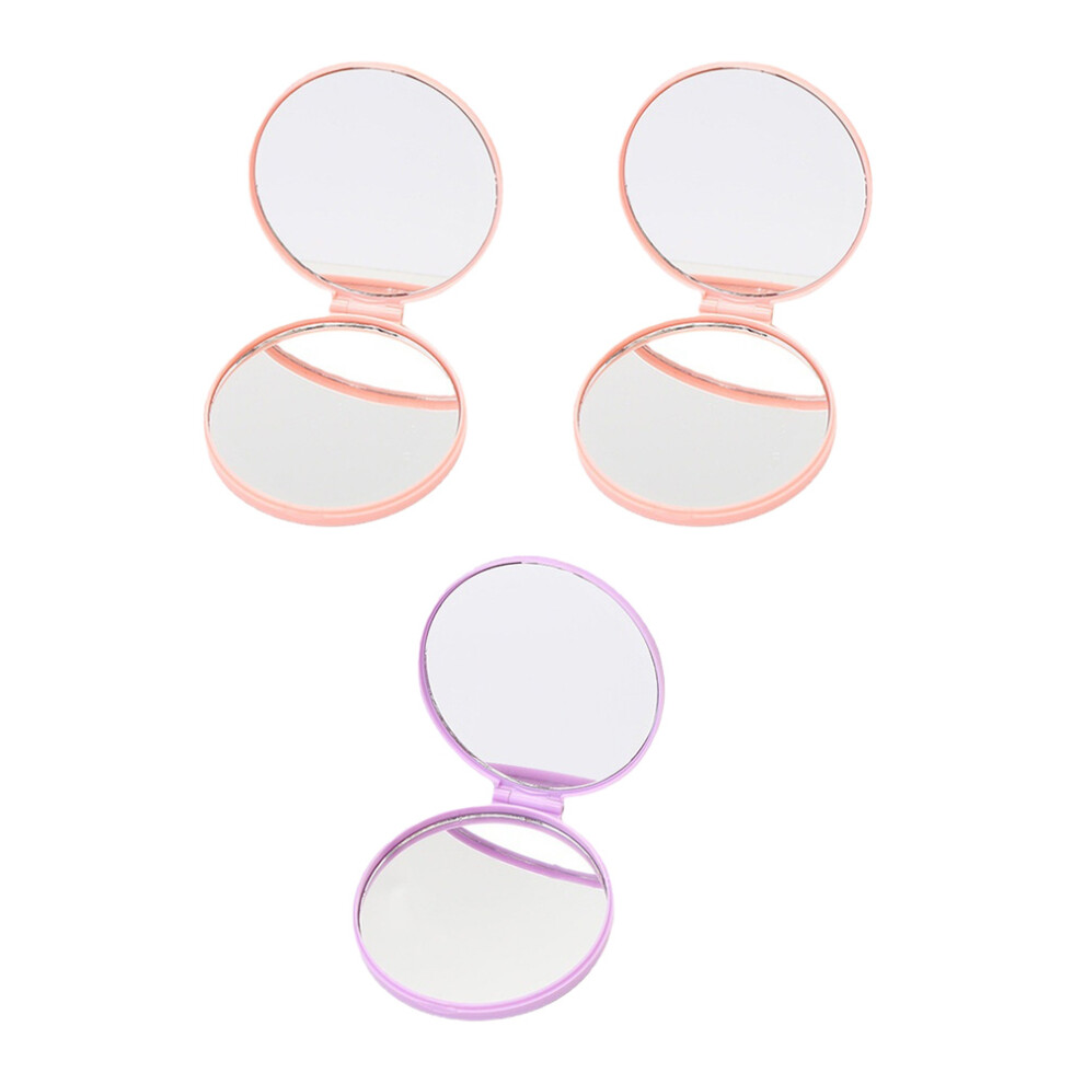 Makeup Artist Tool, Wedding Favour for Birthday Christmas Thanksgiving, Plastic Manufactured Compact Vanity Mirror with Folding Cosmetic Mirror, 3PCS