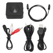 Langaton Bluetooth V5 -äänisovitin kotiteatteri- ja autostereoihin, kaksoispariliitostuki, yleinen yhteensopivuus ja parannettu signaalin