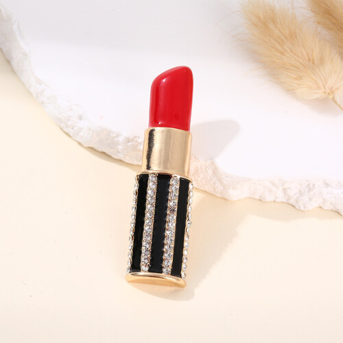 Strass rouge à lèvres broche épinglette rouge à lèvres forme 1