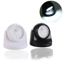(black)360 Battery Operated Indoor Outdoor Garden Motion Sensor Security LED Light