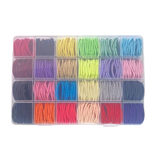 360 petits élastiques à cheveux, élastiques pour cheveux de bébé, élastiques colorés et extensibles pour queue de cheval, élastiques sans 1