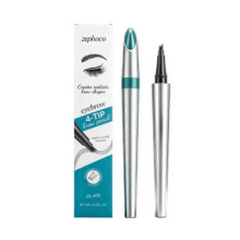 (Dark Brown)Eyebrow Pencil with 4 Tip Microblade for Natural Eyebrow Makeup Eyebrow Microblading Pen Waterproof & Smudge-Proof