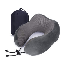 Perne de gât portabile din spumă cu memorie pentru călătorii în avion și mașină, design ergonomic cu suport reglabil pentru utilizatori grei,