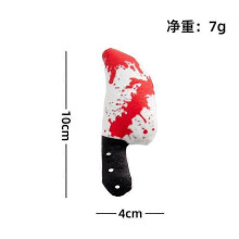 (Knife1)Knifes Cat Chew Catnip Toy - Horror Knifes-Shaped Bloody Design Plush Toy