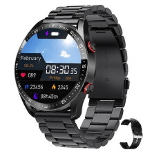 (Black steel belt)Smart Sports Fitness Tracker Hw20 Smart Watch Man Sports Ecg And Ppg Business Bluetooth