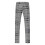 (S,Coffee)Mens Straight Leg Plaid Casual Trousers 2