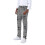 (S,Coffee)Mens Straight Leg Plaid Casual Trousers 3