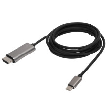Adattatore HDMI per dispositivi USB C, cavo video 4K OTG, microfoni compatibili, splitter Ethernet plug and play, chip intelligente, dissipazione del