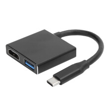 Snelle USB-C-hub met HD4K HDMI-uitgang, digitale AV-adapter voor MacBook Pro Air, iPad, Samsung-telefoons, verbeterd geluid, brede compatibiliteit,
