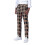 (L,Orange)Mens Straight Leg Plaid Casual Trousers 3