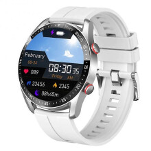 (Silver silicone band)Smart Sports Fitness Tracker Hw20 Smart Watch Man Sports Ecg And Ppg Business Bluetooth