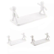 (white)2025 Upgrade The Kitchen Toilet Receive Shelf, Cute Little Guy Bathroom Shelves