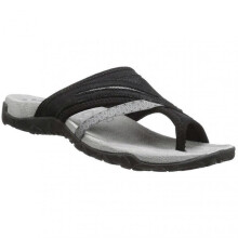 (38,Black)Open Toe Women Sandals for Summer Beach Arch Support Design Flip Flop Flat Heel