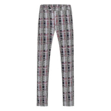 (XL,Rose Red)Mens Straight Leg Plaid Casual Trousers