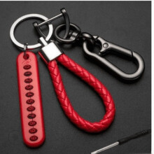 Llavero con placa antipérdida, llavero DIY con placa antipérdida, cuerda tejida a mano, llavero duradero para llaves de coche, llaves de casa,