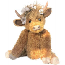 (Brown)Highland Cow Plush Toy, Realistic Scottish Highland Cuddly Cattle Plushies,farm Decor Birthday Gift For Adults Kids Boys Girls