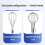 Handheld Electric Mixer Foldable Stainless Steel Whisks 3-Black 6