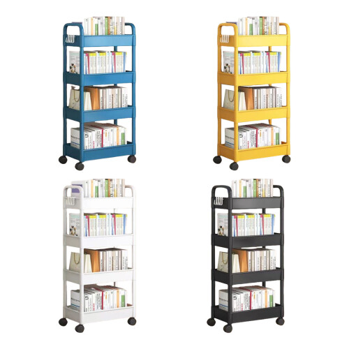 Convenient Snacks Holder Trolley with Wheels Space-Yellow 2