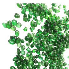 Colorful Gravel Beads Bottom Glass Beads-Emerald green about