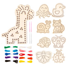 Sewing Cards for Kids – Lacing Toy Set, Beginner Sewing Game, Skill Development, Interactive Cards with Color Sorting Tasks, Sewing Kit
