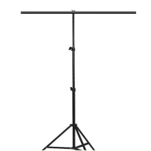 Photo Video Background Stand T-Shaped Adjustable Frame Kit 100x200cm Black for Studio Conference Exhibition Photography
