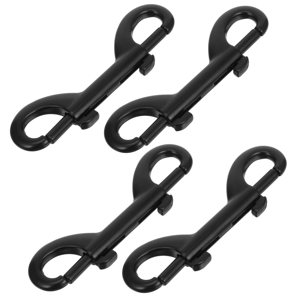 Karabiner Hooks Robust Doublesided Bolt Snap Hooks Trigger Clips For Ropes Chains Pet Leashes 8.80X2.50x0.80cm Black 9365049165761