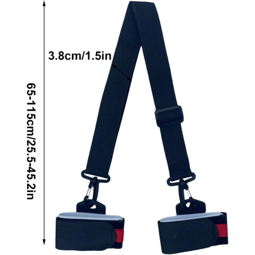 Ski Strap and Stick Holder, MultiPurpose Ski Strap, Adjustable Snowboard Shoulder Strap, Velcro Fasteners, Unisex Strap 2
