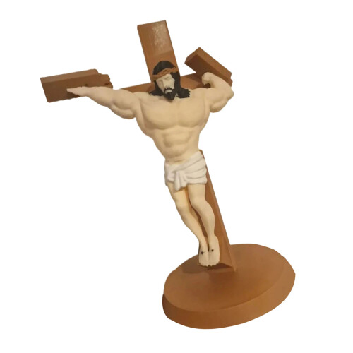 Innovative Muscular Jesuses Figurine Easter Theme Decors for