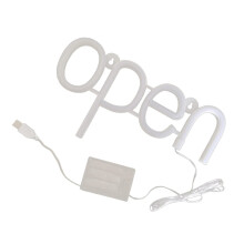 Neon Open Sign LED Light For Restaurant, Battery Operated, LED Wall Decor, Indoor Use