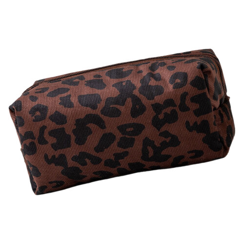 Waterdichte polyester toilettas met luipaardprint Compacte