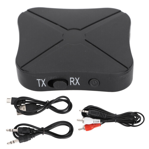 Wireless Audio Adapter, Bluetooth Transmitter Receiver for RCA AUX to Bluetooth, Portable Size with LCD Screen for Computers, Home Stereo Systems