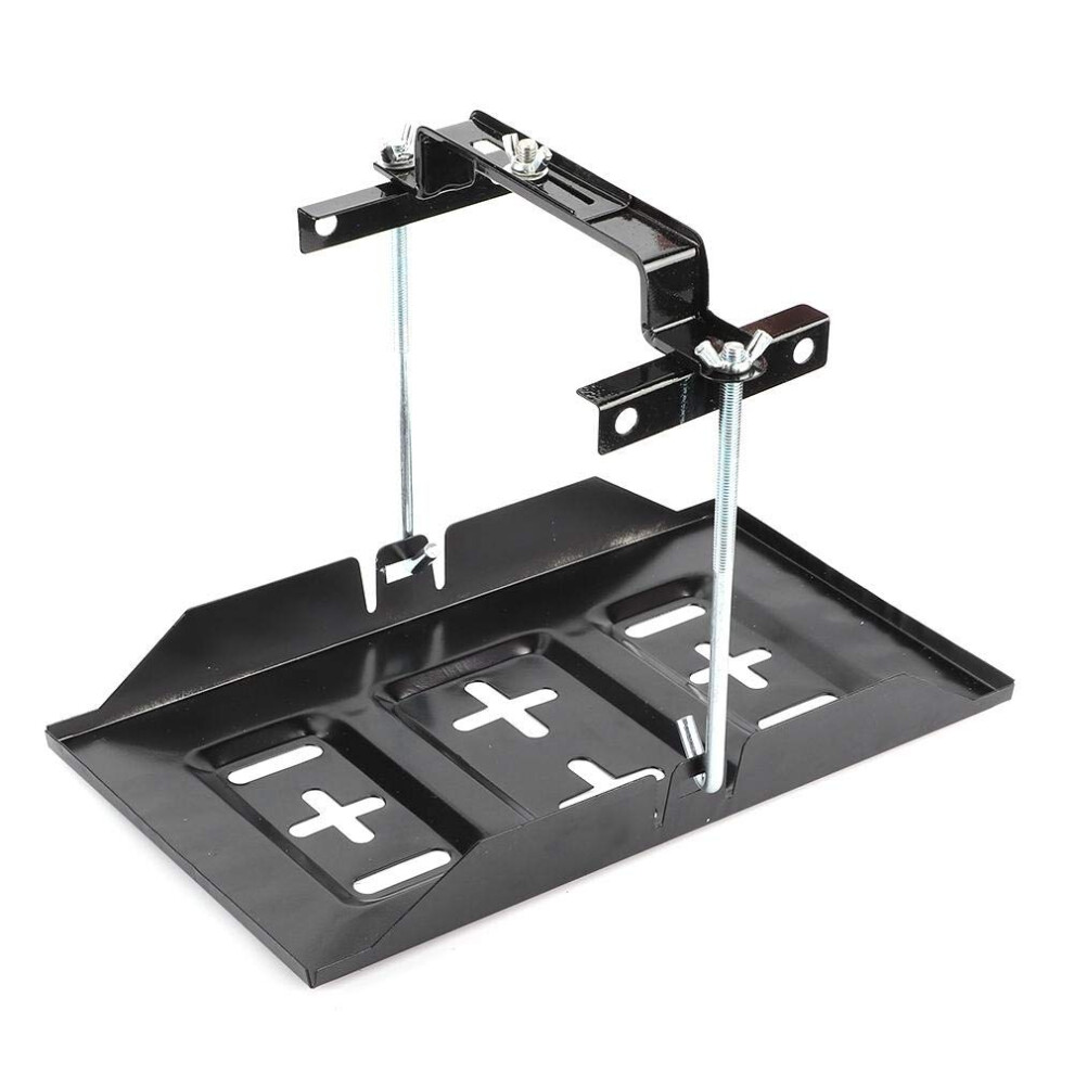 Universal Battery Tray Mount With Adjustable Hold Down Bracket, Durable Steel For Cars 19Cm 9365049166874