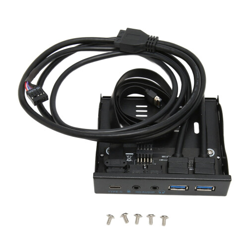 Προσαρμογέας μπροστινού πίνακα USB υψηλής ταχύτητας 10Gbps USB3.2Hub Plug and Play με