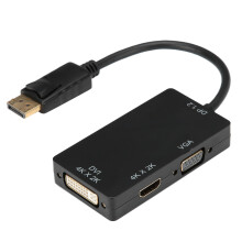 Multifunctionele adapter, innovatieve DisplayPort naar HDMI, DVI, VGA-conversie voor het streamen van video en audio in hoge definitie, ideaal voor